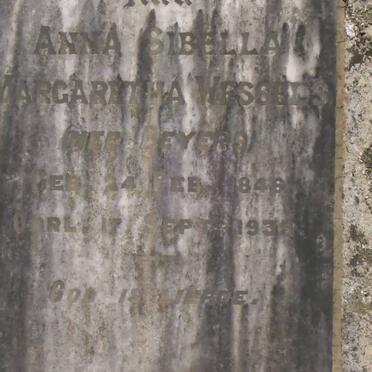 WESSELS Anna Sibella Margaretha nee BEYERS 1846-1935