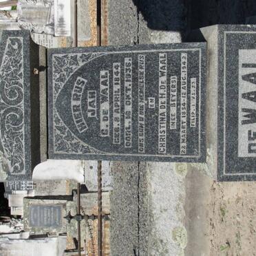 WAAL Jan C., de 1844-1936 &amp; Christina De H. nee BEYERS 1854-1942