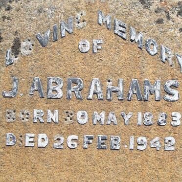 ABRAHAMS J. 1883-1942