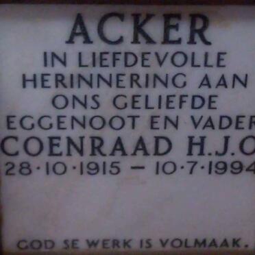 ACKER Coenraad H.J.O. 1915-1994