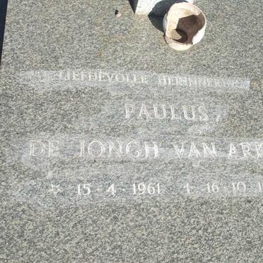 ARKEL Paulus de Jongh, van 1961-1981