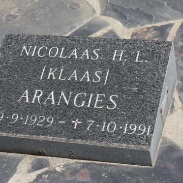  ARANGIES Nicolaas H.L. 1929-1991