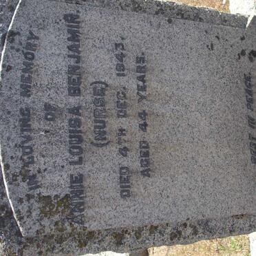 BENJAMIN Annie Louisa -1944