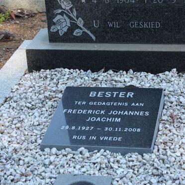 BESTER Frederick Johannes Joachim 1927-2008