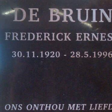 BRUIN Frederick Ernest, de 1920-1996
