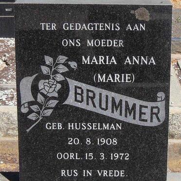 BRUMMER Maria Anna nee HUSSELMAN 1908-1972