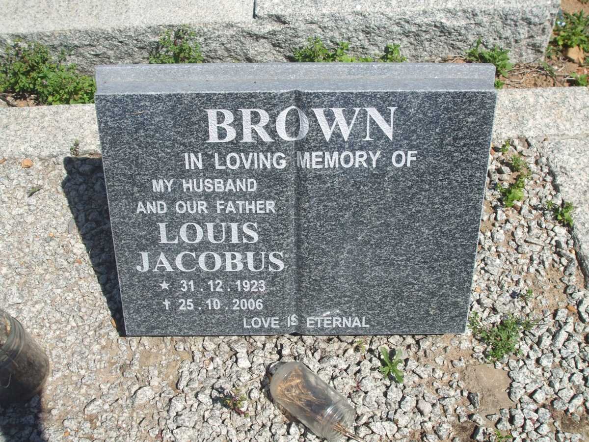 BROWN Louis Jacobus 1923-2006
