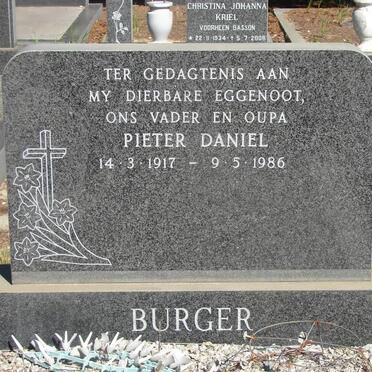BURGER Pieter Daniel 1917-1986