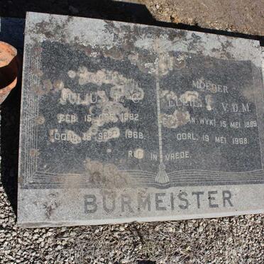 BURMEISTER Julius F.C. 1882-1968 &amp; Elete C.V.D.M. VAN WYK 1889-1968