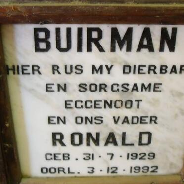 BUIRMAN Ronald 1929-1992