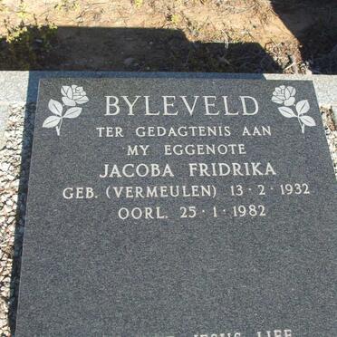 BYLEVELD Jacoba Fridrika nee VERMEULEN 1932-1982