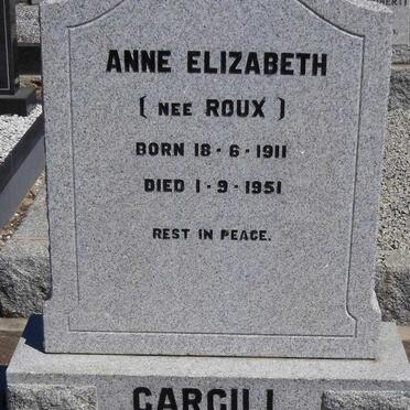 CARGILL Anne Eliabeth nee ROUX 1911-1951