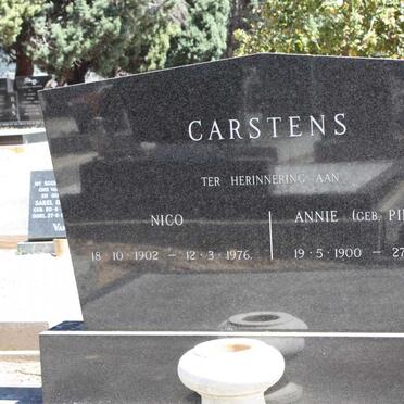 CARSTENS Nico 1902-1976 &amp; Annie PIENAAR 1900-1974