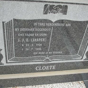 CLOETE J.J.E. 1926-1996