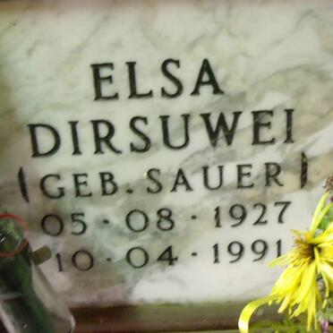 DIRSUWEI Elsa nee SAUER 1927-1991