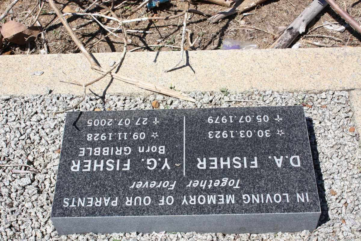 FISHER D.A. 1923-1979 &amp; Y.G. GRIBBLE 1928-2005