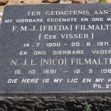FILMALTER N.J.L. 1891-1982 &amp; F.M.J. Visser 1900-1971