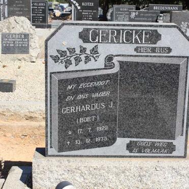 GERICKE Gerhardus J. 1922-1973