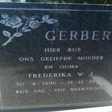 GERBER Frederika W.J. 1896-1975