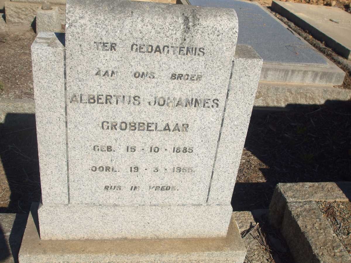 GROBBELAAR Albertus Johannes 1885-1955