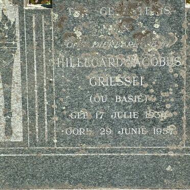 GRIESEL Hillegard Jacobus 1934-1957