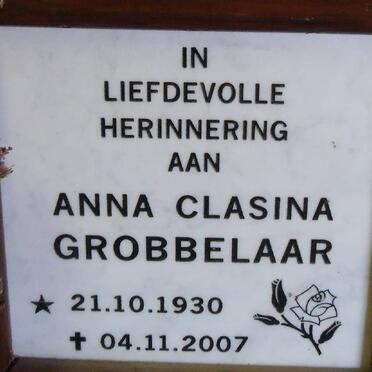 GROBBELAAR Anna Clasina 1930-2007
