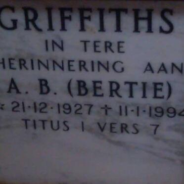 GRIFFITHS A.B. 1927-1994
