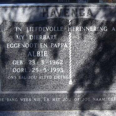 HAVENGA Albie 1962-1993