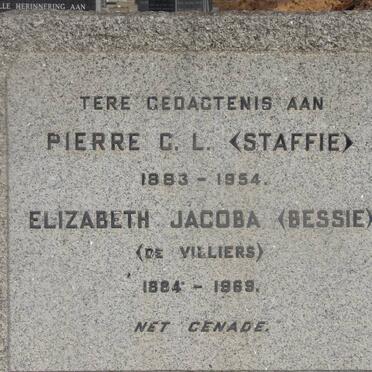 HAUPT Pierre C.L. 1883-1954 &amp; Elizabeth Jacoba DE VILLIERS 1884-1969