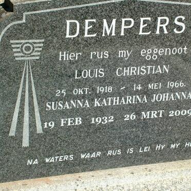 HAUPT Carel Albrecht 1915-1990 :: HAUPT S.K.J. :: DEMPERS Louis Christian 1918-1966 &amp; Susanna Katharina Johanna1932-2009