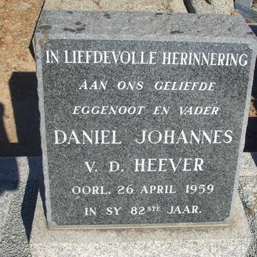 HEEVER Daniel Johannes, v.d. -1959