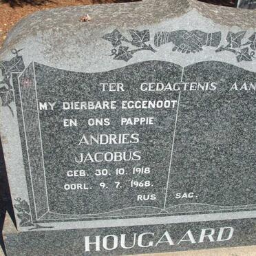 HOUGAARD Andries Jacobus 1918-1968