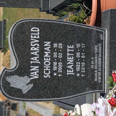 JAARSVELD Schoeman, van 1916-2005 &amp; Jeanette 1922-2010