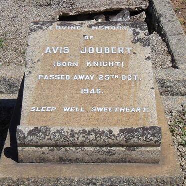 JOUBERT Avis nee KNIGHT -1946