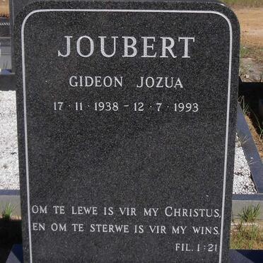 JOUBERT Gideon Jozua 1938-1993