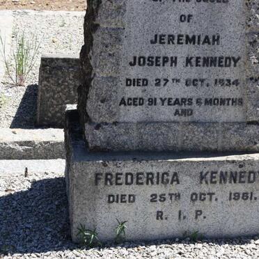 KENNEDY Jeremiah Joseph -1934 &amp; Frederica -1961