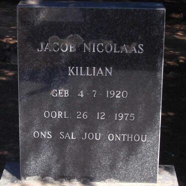 KILLIAN Jacob Nicolaas 1920-1975