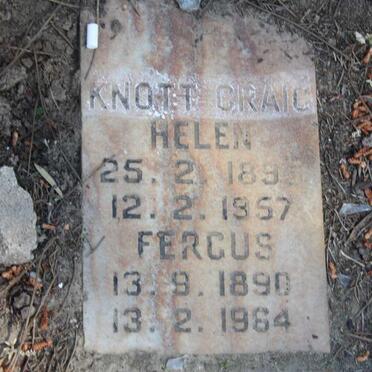 KNOTT Craig Fergus 1890-1964 &amp; Helen 189?-1957