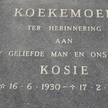 KOEKEMOER Kosie 1930-1993