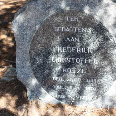 KOTZE Frederick Christoffel 1889-1970