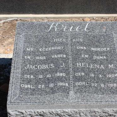 KRIEL Jacobus J. 1890-1968 &amp; Helena M. 1904-1988
