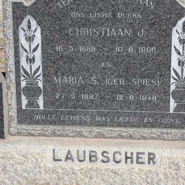 LAUBSCHER Christiaan J. 1889-1966 & Maria S. SPIES 1897-1948