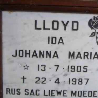 LLOYD Ida Johanna Maria 1905-1987