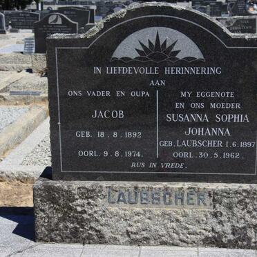 LAUBSCHER Jacob 1892-1974 & Susanna Sophia Johanna LAUBSCHER 1897-1962
