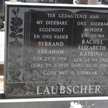 LAUBSCHER Sybrand Abraham 1901-1975 & Rachel Elizabeth Katrina 1912-1984