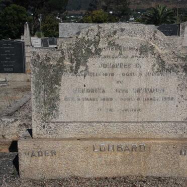 LOMBARD Johannes G. 1878-195? & Hendrika KRYNAUW 18??-195?