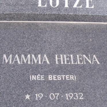 LOTZE Helena nee BESTER 1932-1997
