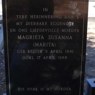 LIEBENBERG Magrieta Susanna BESTER 1941-1988
