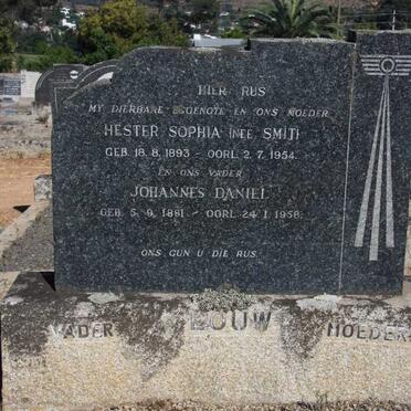 LOUW Johannes Daniel 1881-1958 & Hester Sophia SMIT 1893-1954