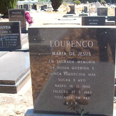 LOURENCO Maria, DE JESUS 1910-1983